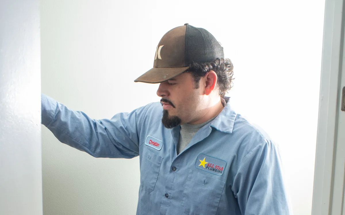 Commercial plumber servicing building water equipment in High Point NC